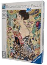 Ravensburger - Puzzle Klimt: Dama col Ventaglio, Art Collection, 1000 Pezzi, Puzzle Adulti