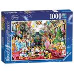 Ravensburger - Puzzle Il treno di Natale Disney, 1000 Pezzi, Puzzle Adulti