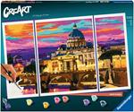 Ravensburger - CreArt Trittico, Roma, Kit per Dipingere con i Numeri, Contiene 3 Tavole Prestampate, Pennello