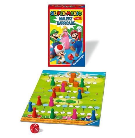 Ravensburger - Super Mario Travel, Gioco da Tavolo Tascabile, 2-4 Giocatori, 6+ Anni