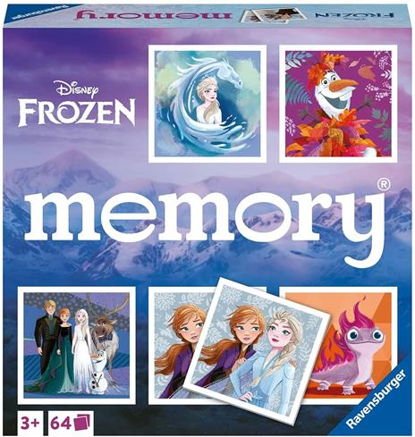 Ravensburger - Memory Versione Frozen, 64 Tessere, Gioco Da Tavolo, 3+ Anni - 2