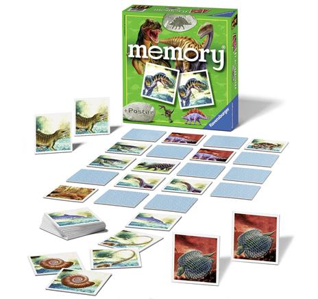 Ravensburger - Memory Dinosauri, 72 Tessere, Gioco Da Tavolo, 4+ Anni - 5