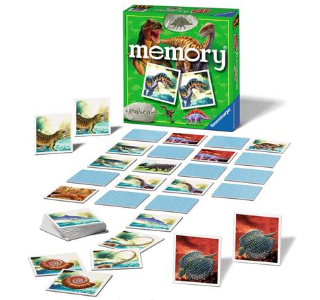 Ravensburger - Memory Dinosauri, 72 Tessere, Gioco Da Tavolo, 4+ Anni - 6