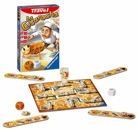 Ravensburger - La Cucaracha Travel Edition, Gioco da Tavolo Tascabile, 2-4 Giocatori, 5+ Anni - 38