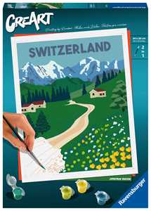 Giocattolo Ravensburger - CreArt Regione Jungfrau in Svizzera, Kit per Dipingere con i Numeri Ravensburger