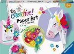 Ravensburger - Be Creative: Paper Art Fiori e Unicorno, Gioco Creativo per bricolage e fai-da-te