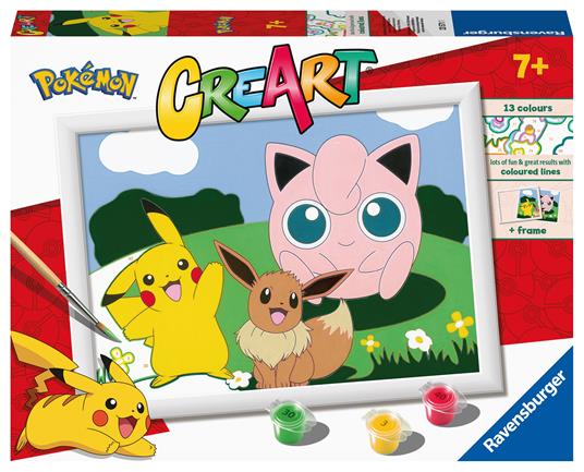 Ravensburger - CreArt Serie D: Pokémon Classics, Kit per Dipingere con i Numeri,