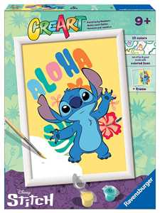 Giocattolo Ravensburger - CreArt Serie D: Aloha Stich, Kit per Dipingere con i Numeri, Ravensburger