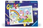 Ravensburger - CreArt Serie E: Unicorno con arcobaleno, Kit per Dipingere con i Numeri