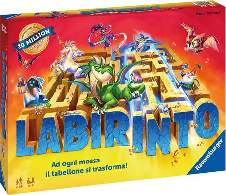 Ravensburger  Labirinto 35th Anniversary, Gioco Da Tavolo, Da 2 A 4 Giocatori, 7+ Anni - 63