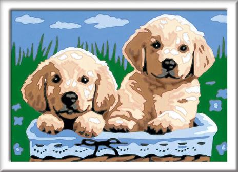 Ravensburger - CreArt Serie E: Cani Retriever, Kit per Dipingere con i Numeri, - 2