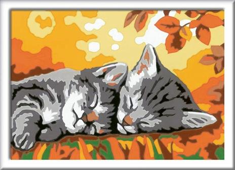 Ravensburger - CreArt Serie E: Gattini in Autunno, Kit per Dipingere con i Numeri, - 2