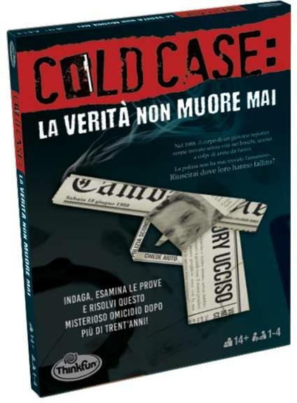 ThinkFun - Cold Case 1: La Verità Non Muore Mai, Gioco di Logica e Indagine per Adulti, 1-4 Giocatori, Età 14+ Anni