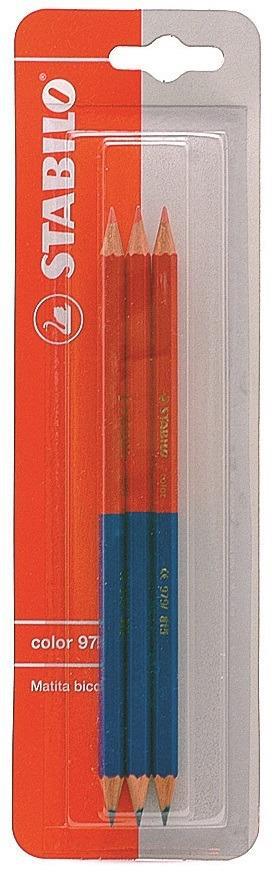Matita bicolore - STABILO bicolor - rosso/blu - Pack da 3 - STABILO -  Cartoleria e scuola | Feltrinelli