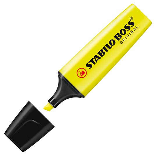 Evidenziatore - STABILO BOSS MINI - Box in plastica da 4 - Colori assortiti  su