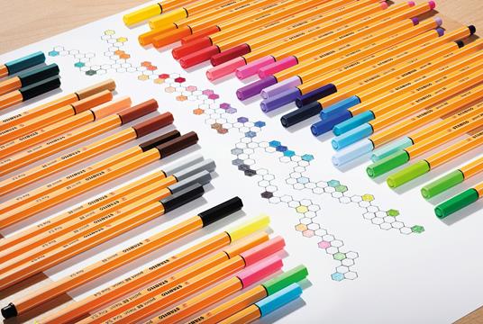 Fineliner - STABILO point 88 - Twin Pack - Astuccio da 20 - Colori assortiti - 6