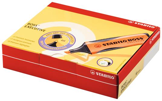 Evidenziatore STABILO BOSS Executive Giallo. Confezione 10 pezzi - 8