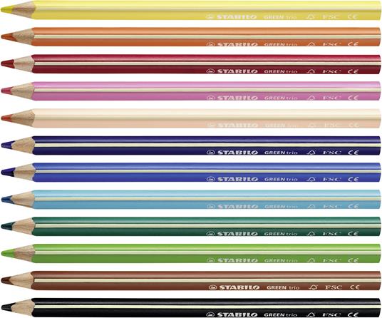 Matita colorata triangolare Ecosostenibile - STABILO GREENtrio - Astuccio  da 12 - Colori assortiti - STABILO - Cartoleria e scuola | Feltrinelli