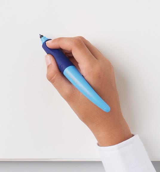 Penna Roller Ergonomica - STABILO EASYoriginal per Destrimani in Blu/Azzurro - Cartuccia Blu inclusa - 6