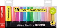 Multipack Evidenziatori STABILO Boss Original Mix Fluo & Pastel x23 pz.