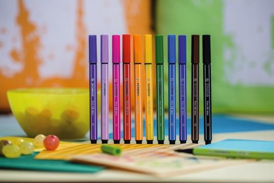 Pennarello Premium - STABILO Pen 68 Mini - #mySTABILOdesign - Pack da 12 -  con 12 colori assortiti - STABILO - Cartoleria e scuola