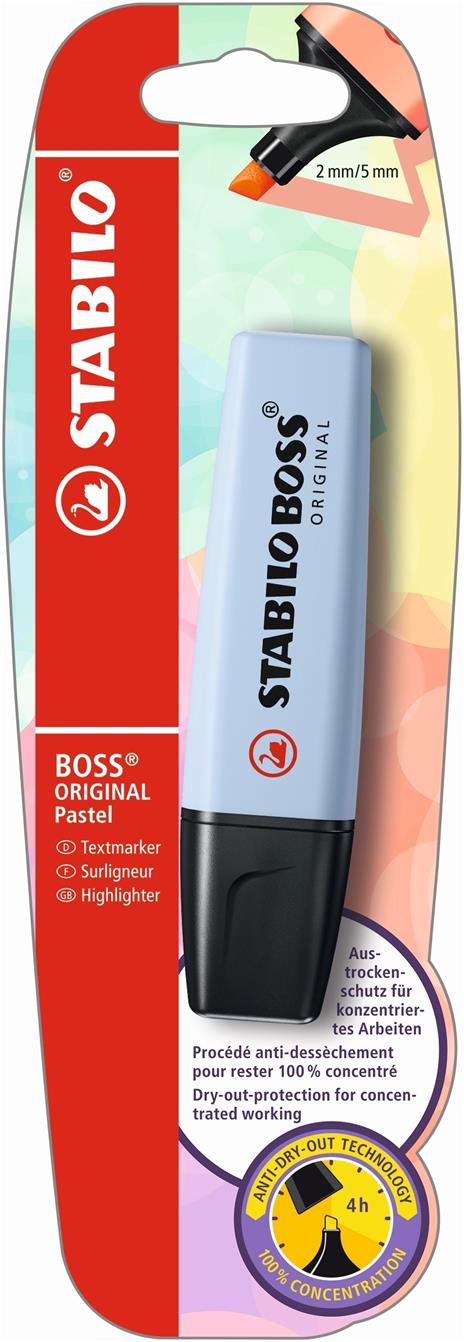 Evidenziatore - STABILO BOSS ORIGINAL Pastel - Pack da 1 - Azzurro Nuvola