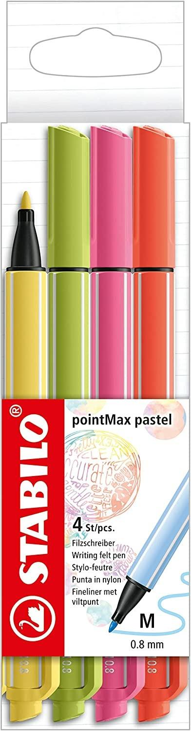 Fineliner Premium - STABILO pointMax - Astuccio da 4 Pastel - Giallo  chiaro/Lime/Rosa chiaro/Corallo - STABILO - Cartoleria e scuola |  Feltrinelli