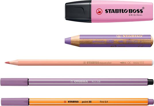 STABILO ARTY - 5 evidenziatori, 9 matitoni colorati Multi-Funzione