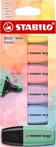 Cartoleria Evidenziatore - STABILO BOSS MINI Pastel - Astuccio da 6 - Colori assortiti STABILO