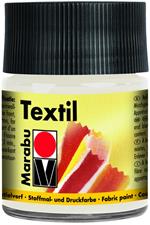 Marabu Textil 070 pittura ad acqua Bianco 50 ml Vasetto 1 pz