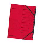 Herlitz 10843324 cartella Cartoncino, Manila hemp Nero, Rosso A4