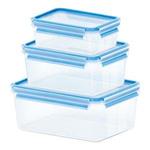 EMSA 508567 recipiente per cibo Scatola Rettangolare Blu, Traslucido 3 pezzo(i)