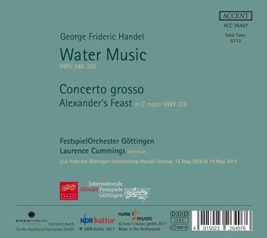 Water Music - CD Audio di Georg Friedrich Händel - 2