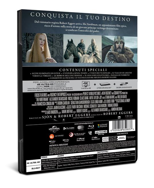 The Northman. Steelbook (Blu-ray + Blu-ray Ultra HD 4K) di Robert Eggers - Blu-ray + Blu-ray Ultra HD 4K - 4