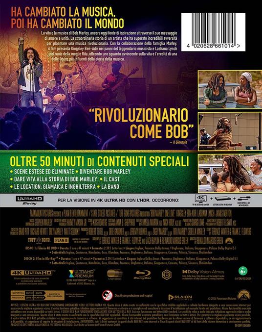 Bob Marley: One Love. Steelbook (Blu-ray + Blu-ray Ultra HD 4K) di Reinaldo Marcus Green - Blu-ray + Blu-ray Ultra HD 4K - 3