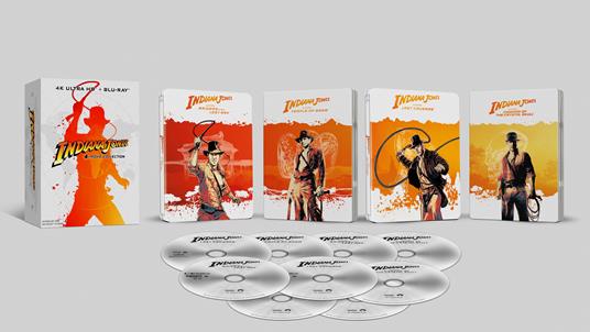 Indiana Jones. 4 Movie Collection. Steelbook (Blu-ray + Blu-ray Ultra HD 4K) di Steven Spielberg - Blu-ray + Blu-ray Ultra HD 4K - 2