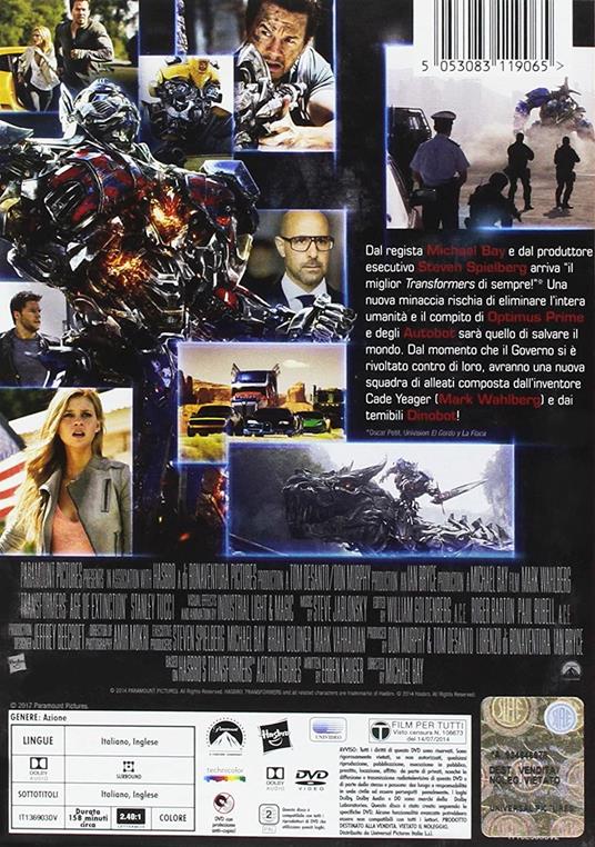 Transformers 4. L'era dell'estinzione (DVD) - DVD - Film di Michael Bay  Fantastico | laFeltrinelli