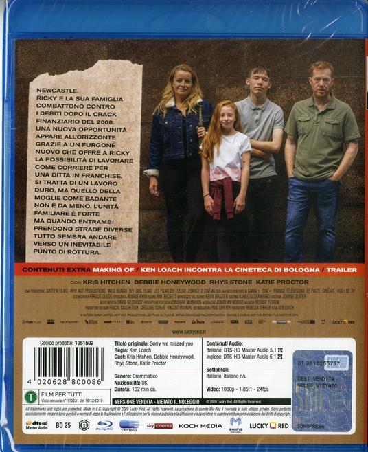 Sorry We Missed You (Blu-ray) di Ken Loach - Blu-ray - 2