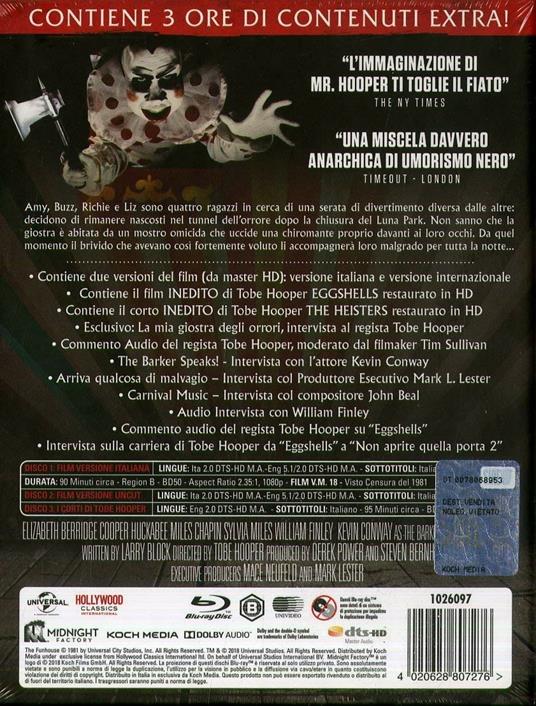 Il tunnel dell'orrore. Limited Edition (3 Blu-ray) di Tobe Hooper - Blu-ray - 3