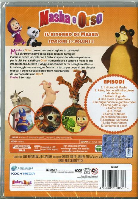 Masha e Orso. Il ritorno di Masha. Stagione 3. Vol. 1 (DVD) - DVD - 2