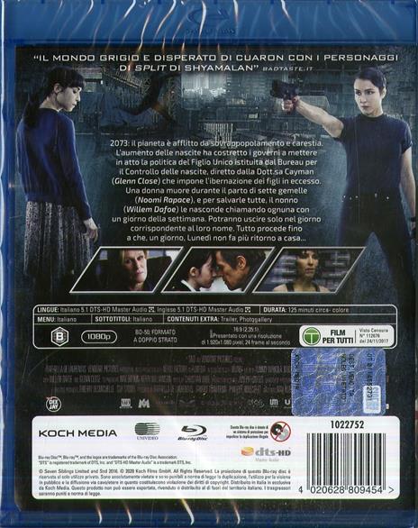 Seven Sisters (Blu-ray) di Tom Wirkola - Blu-ray - 2