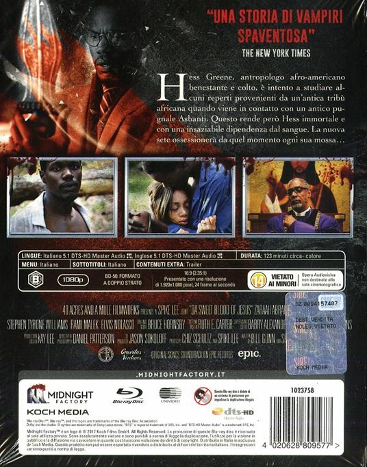 Il sangue di Cristo. Da Sweet Blood of Jesus. Limited Edition con Booklet (Blu-ray) di Spike Lee - Blu-ray - 2