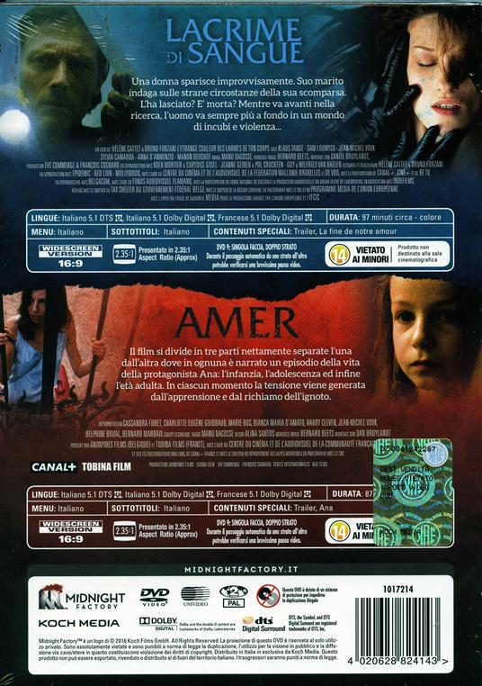 Amer. Lacrime di sangue. Limited Edition (2 DVD) di Hélène Cattet,Bruno Forzani - 2