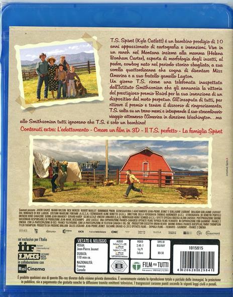 Lo straordinario viaggio di T.S. Spivet (Blu-ray + Blu-ray 3D) di Jean-Pierre Jeunet - Blu-ray + Blu-ray 3D - 2