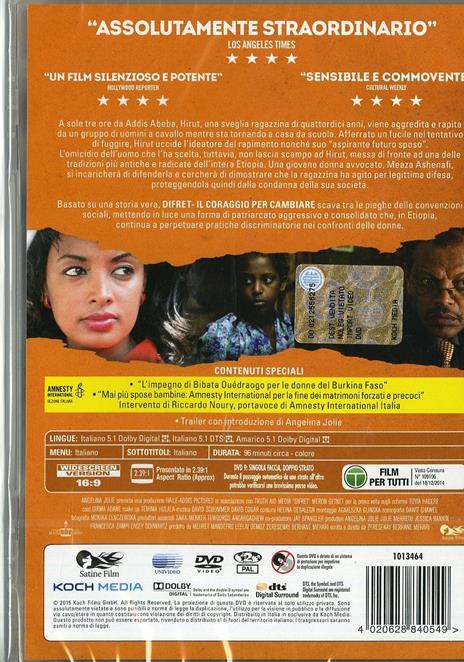 Difret. Il coraggio per cambiare di Zeresenay Berhane Mehari - DVD - 2