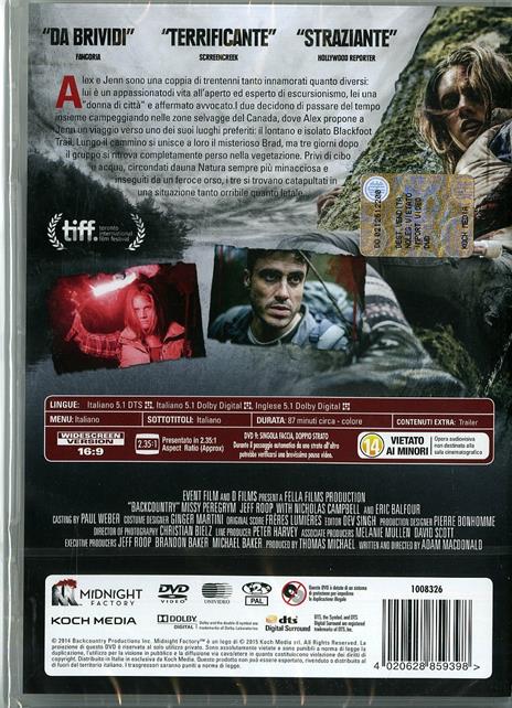 Backcountry di Adam MacDonald - DVD - 2