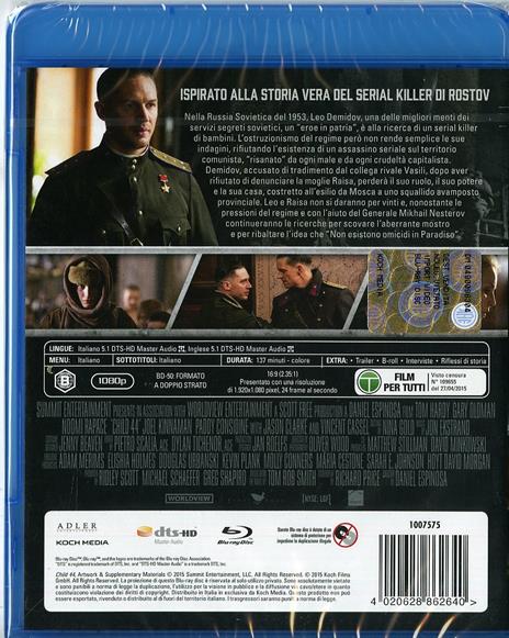 Child 44. Il bambino n. 44 di Daniel Espinosa - Blu-ray - 2