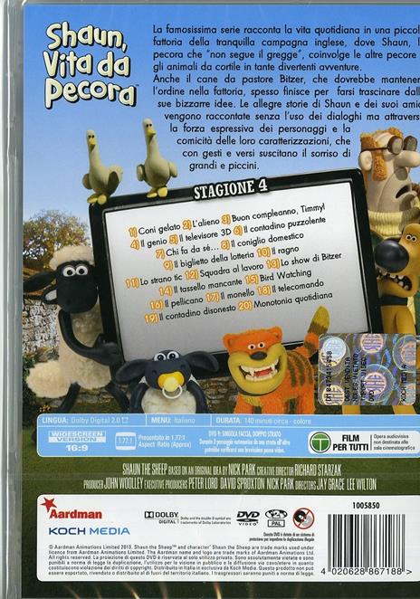 Shaun the Sheep. Stagione 4 di Jay Grace,Lee Wilton - DVD - 2