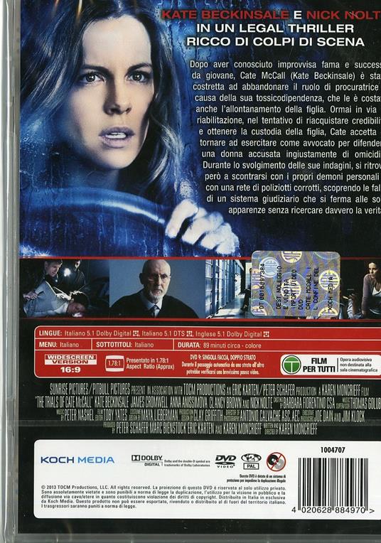 Cate McCall. Il confine della verità di Karen Moncrieff - DVD - 2