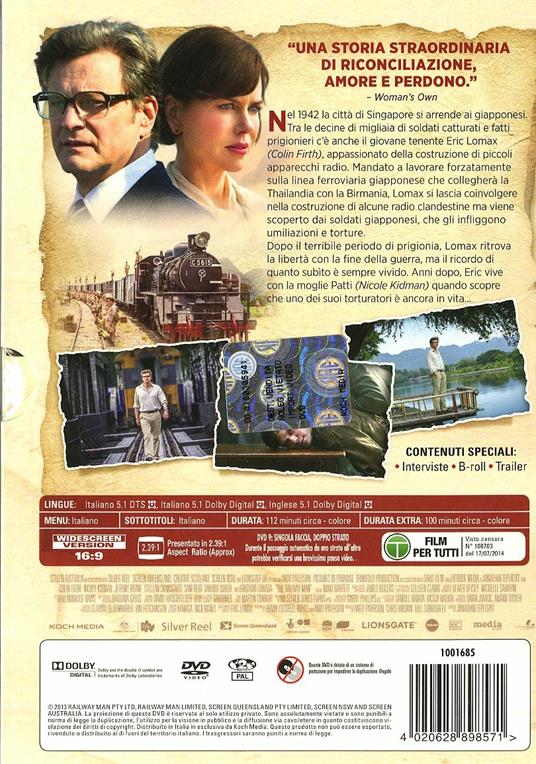 Le due vie del destino. The Railway Man di Jonathan Teplitzky - DVD - 2